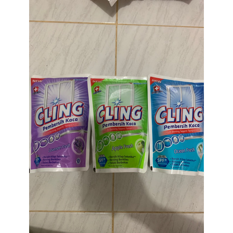 cling pembersih kaca pouch isi ulang @425ml
