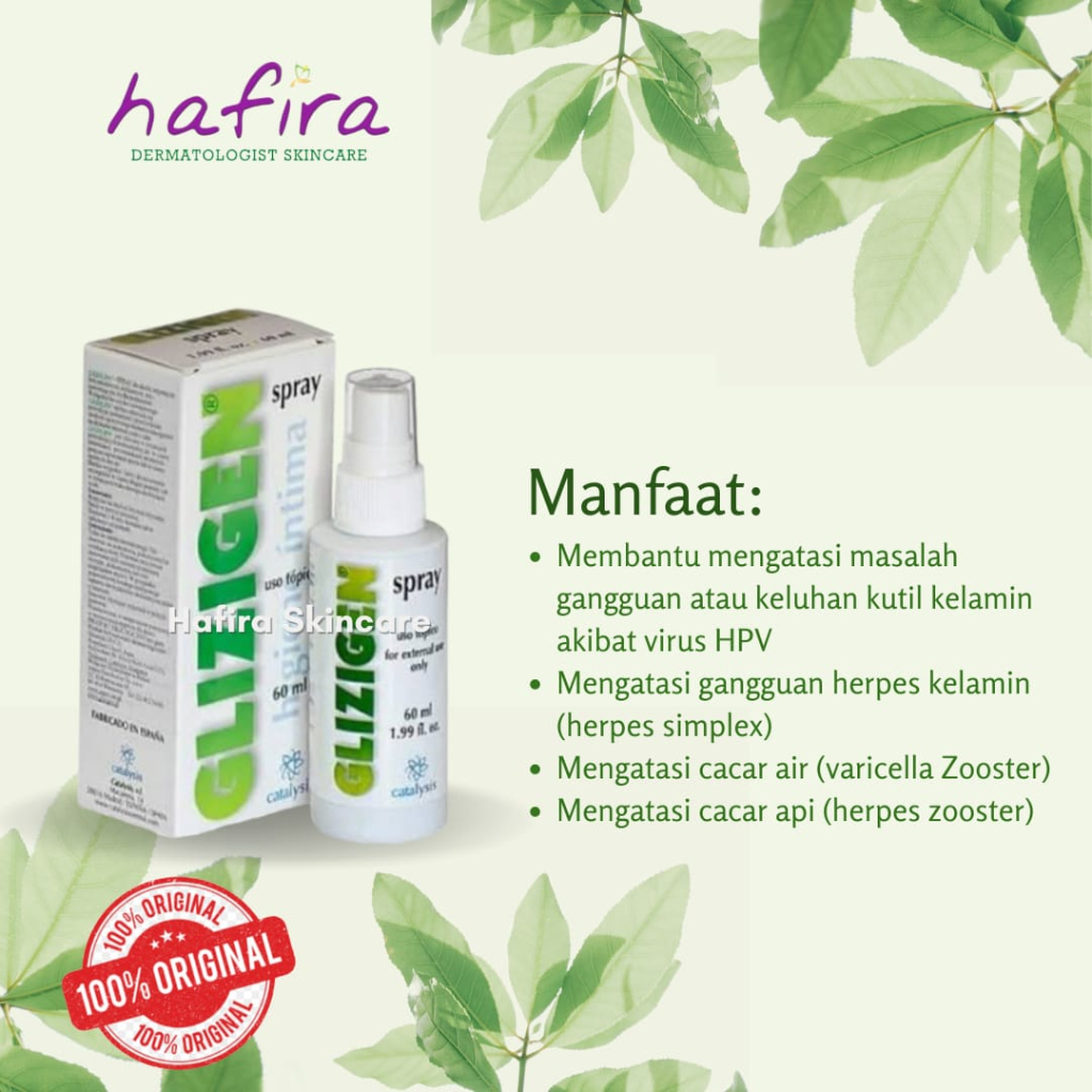 Glizigen Spray Original. Cocok untuk Cacar Air, Kutil Kelamin, Herpes
