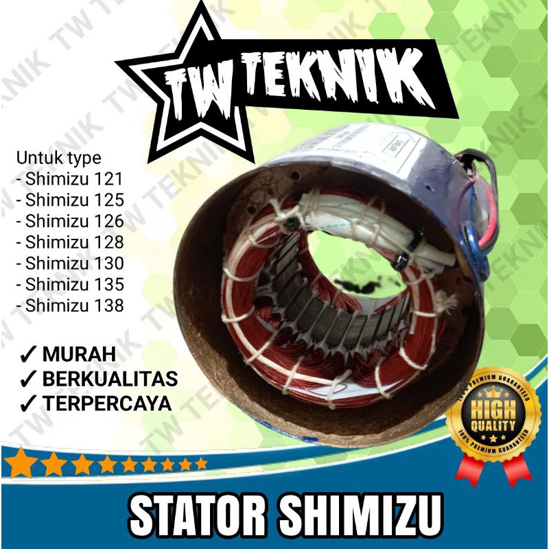 spul gulungan stator pompa air shimizu
