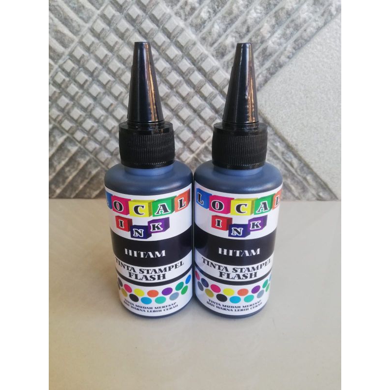 

tinta stempel flash/ otomatis khusus kertas , warna Hitam ukuran 100 ml