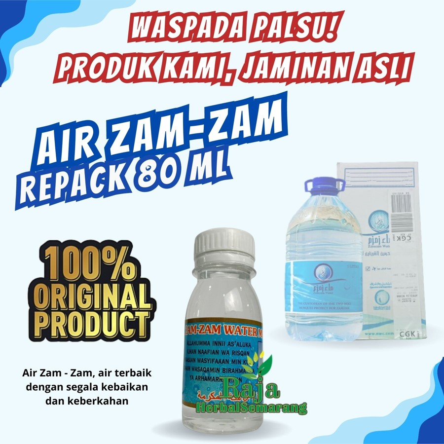 

Air Zam Zam 1 Liter Original Asli 100% Barcode Pipiclo Minuman Import Arab Saudi Oleh-Oleh Paket Haji Dan Umroh