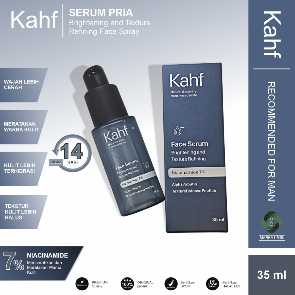 Serum Wajah Pria Kahf Brightening and Texture Refining Face Serum