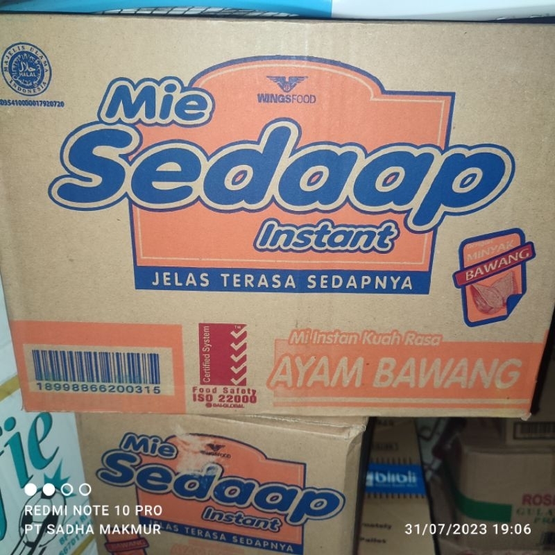 

Sedaap Ayam Bawang 1 Karton 40 pcs