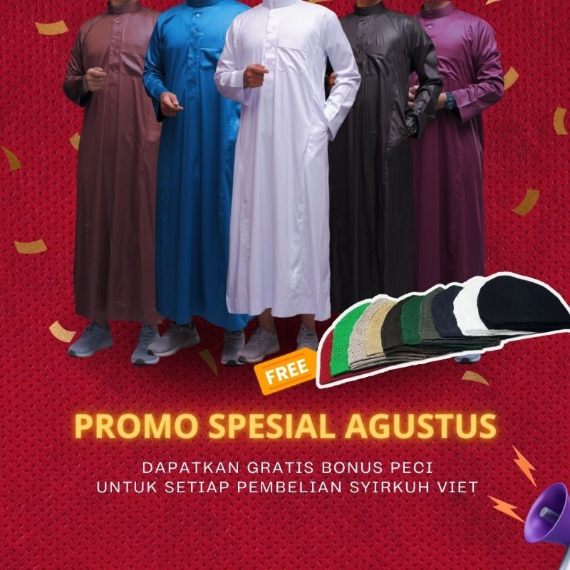 JUBAH SYIRKUH KANCING BIASA NON MANSET