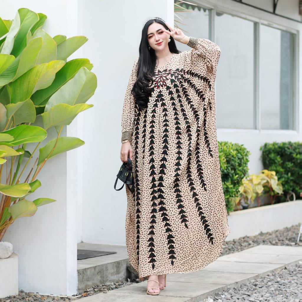 Kaftan Lonceng Arabian Renda ori Jumbo Terbaru Enamosa Batik