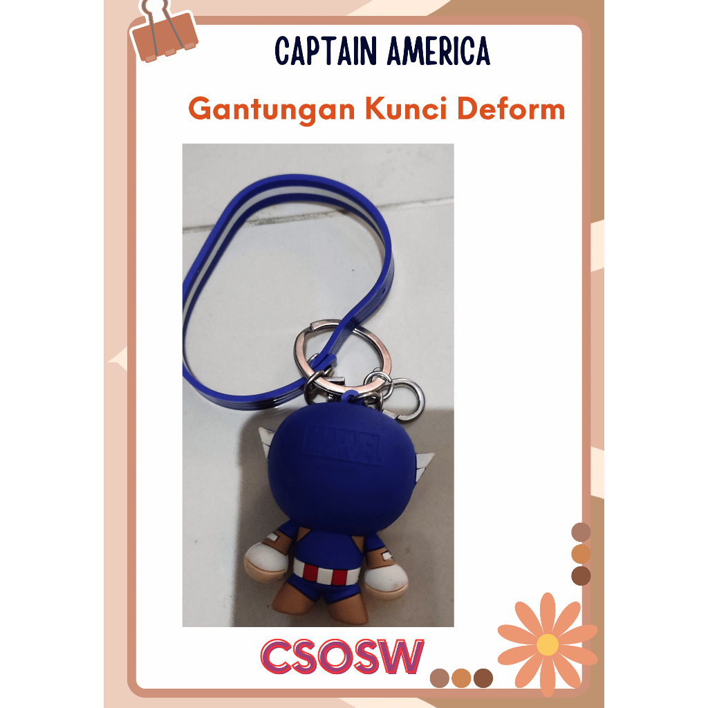 Gantungan Kunci Action FIgure Captain Amerika