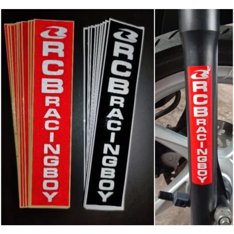 Stiker Motor Keren RCB Racing Boys Aksesoris Shock Bottom Cutting Tulisan Keren Untuk Motor Viral