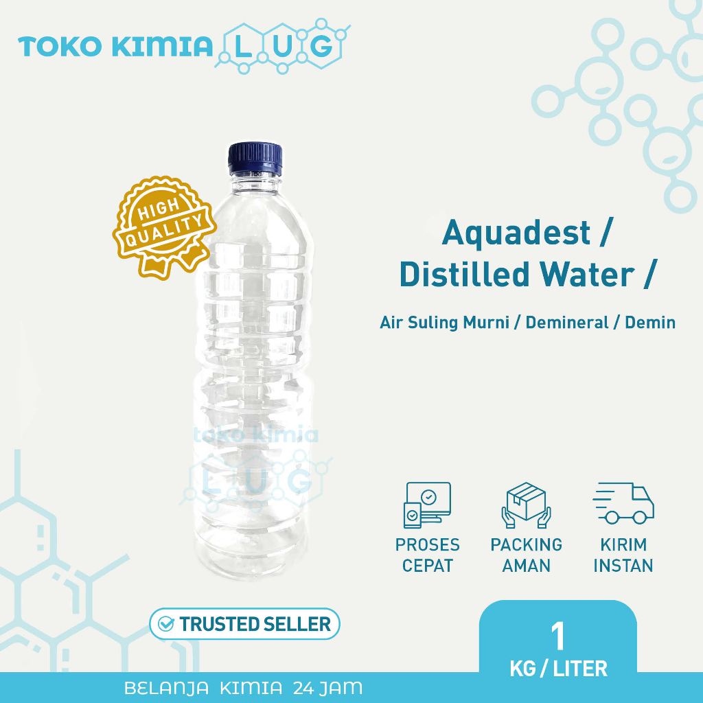 Aquadest / Distilled Water / Air Suling / Air Demin 1 Liter