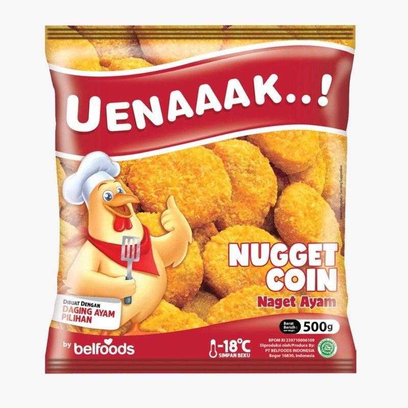 

Nugget coin belfoods ayam / nugget belfood favorite 500gr/belfoods uenaaak/belfoods coin uenak nugget