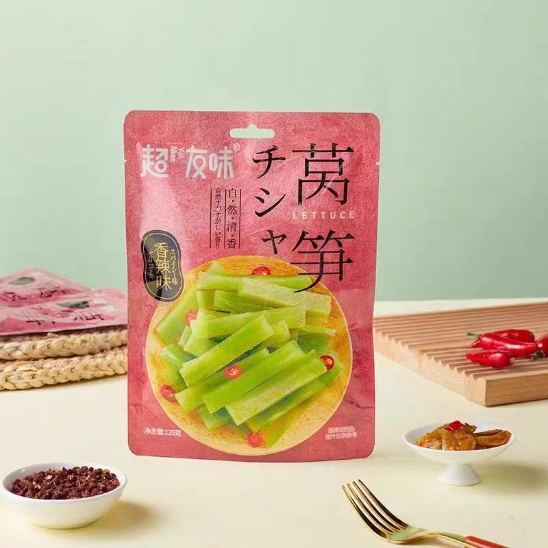 

acar selada pedas xiangla spicy flavor 125g chao uou wei 超友味莴笋香辣味