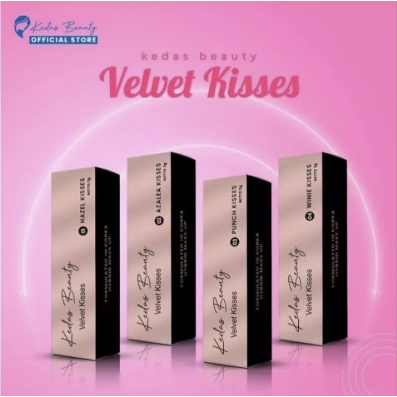 COD LIV VALVET KISSES, LIPSTIK, LIPTIN Kedas Beauty 100% original Asli By Kedas Beauty Palu