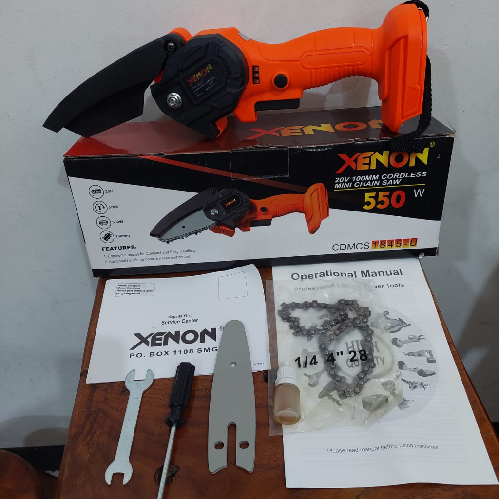 XENON CDMCS1845 MESIN MINI CHAINSAW CORDLESS - CHAIN SAW 18 VOLT