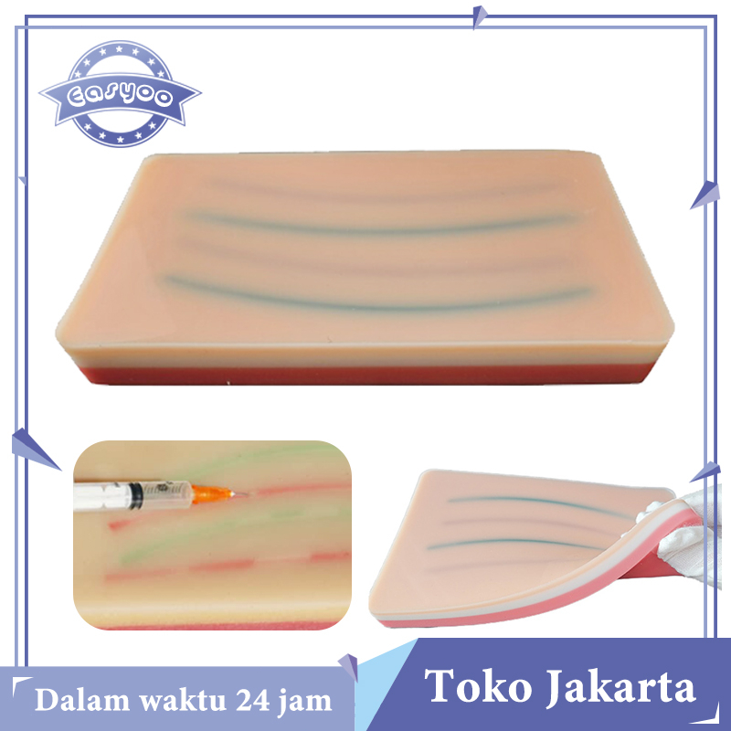 Model Phantom Belajar Suntik Silicone Injection Training Pad Human Skin Suture Training