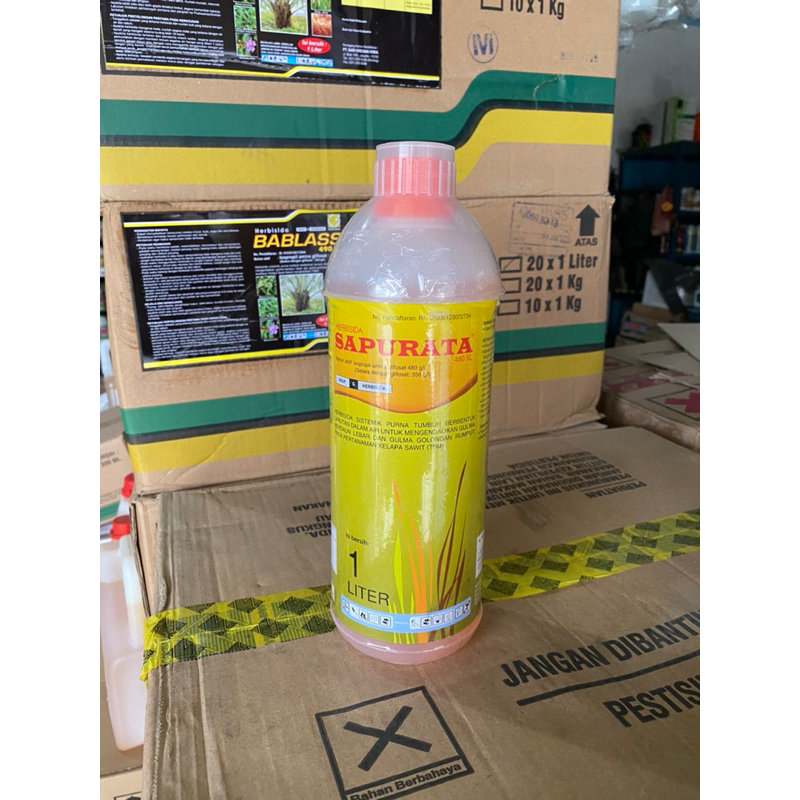 Herbisida SAPURATA 480SL 1 Liter Racun Rumput Glifosat Sistemik