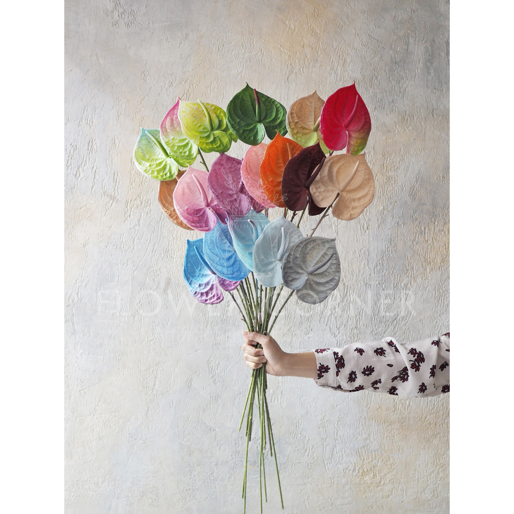 Bunga Artificial Anthurium Gradasi Ukuran Besar (B23154)