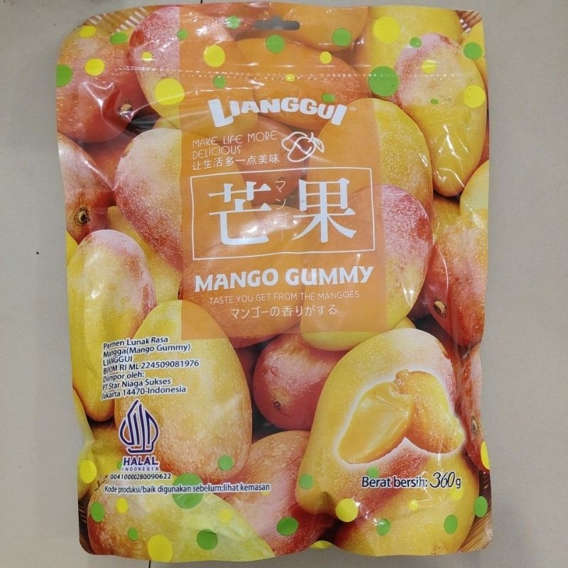 

LiangGui Mango Gummy isi 90 pcs 1 Pack Permen Mangga