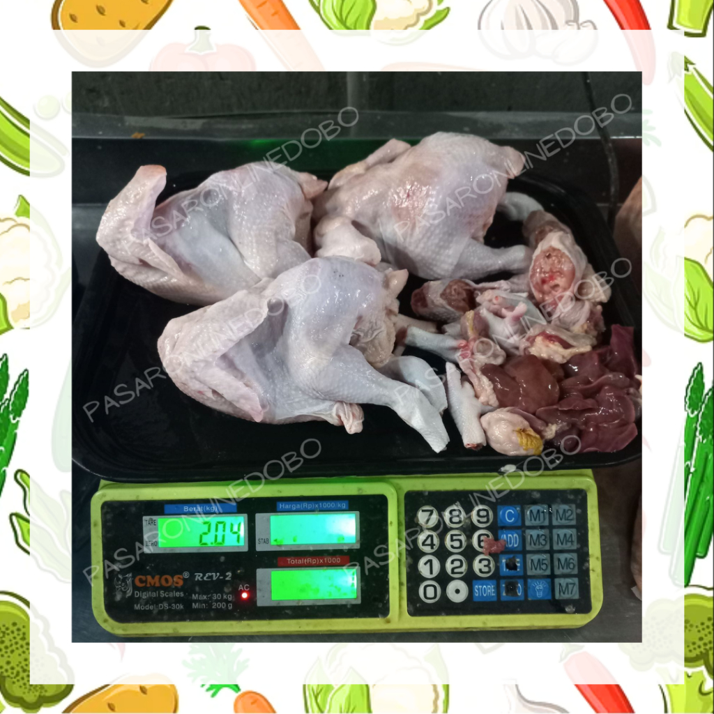 

AYAM RAS PAKET LENGKAP KAKI+KEPALA+ISI DALAM