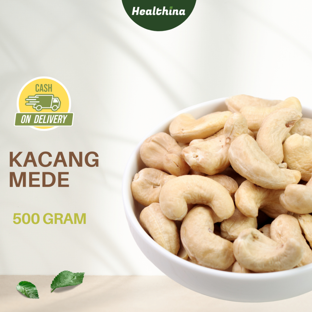 

COD Makassar Kacang Mede/Mente Oven 500 Gram Matang Panggang Rasa Gurih Asin Original