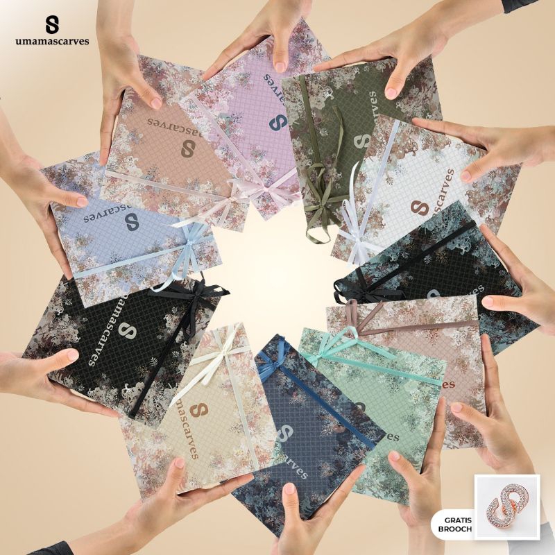 UMAMA SCARVES V.06 ORI FREE BOX + BROSS