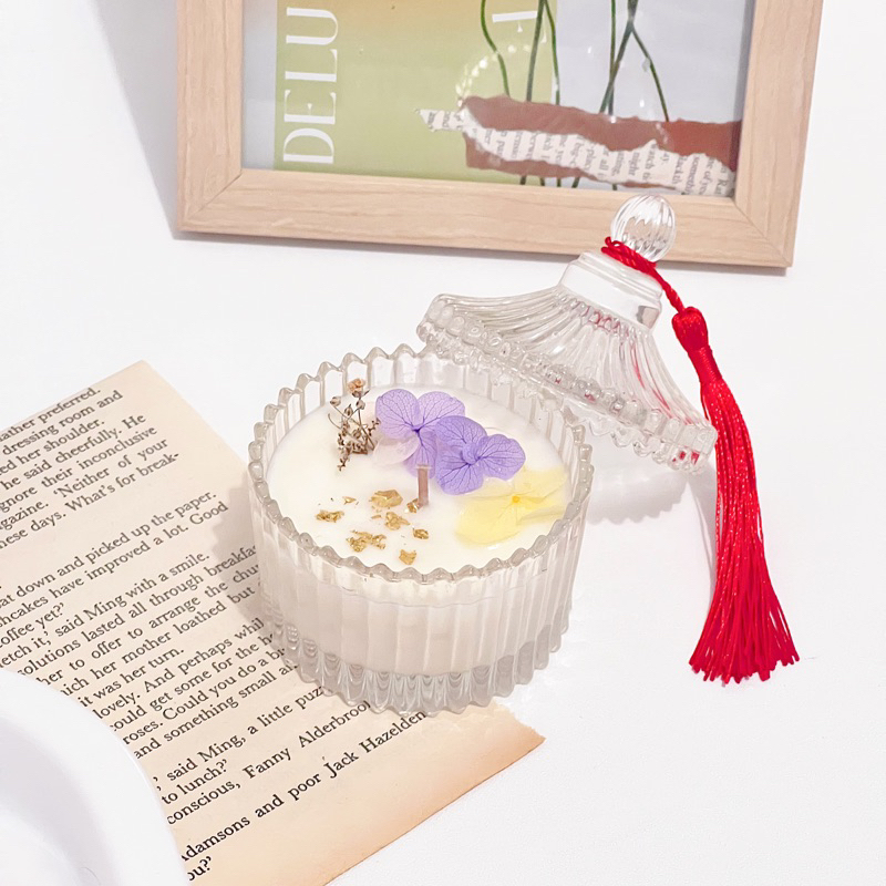 dried flower crystal jar scented candle wedding souvenir hampers wedding gift birthday custom