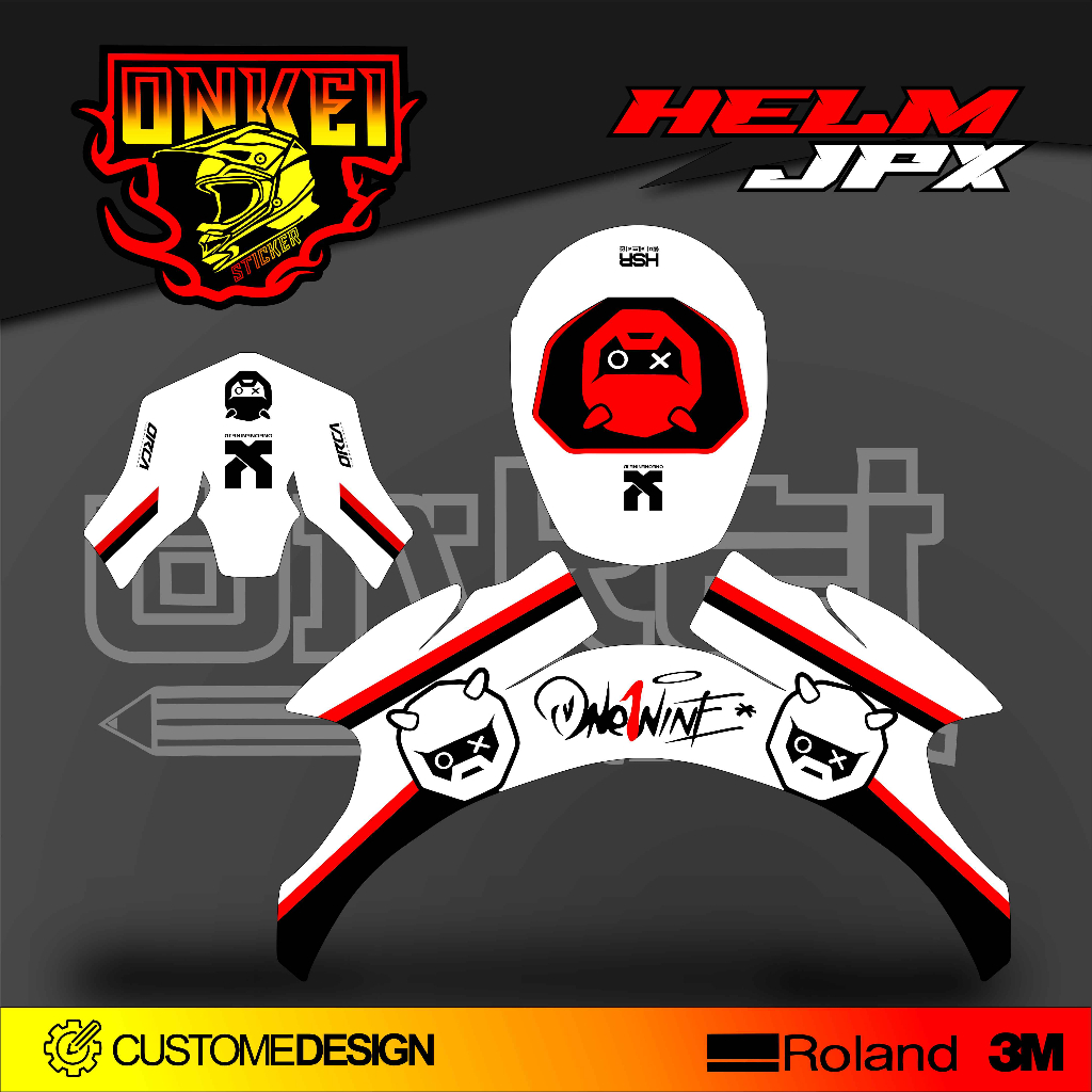 DECAL STICKER HELM JPX HJ3