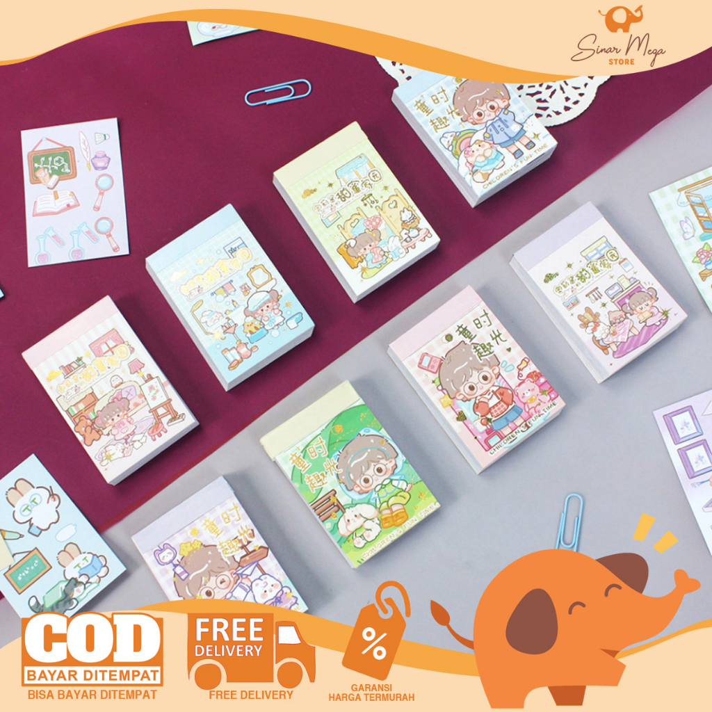 

Ollie Fun Time Mini Sticker Book / Sticker Mini Book / Stiker Tempel Mini Motif Gambar Lucu