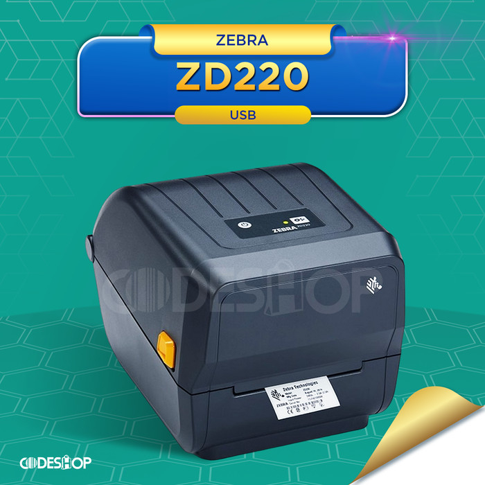 Printer Direct Thermal Transfer Zebra ZD-220T Cetak Semicoated Yupo