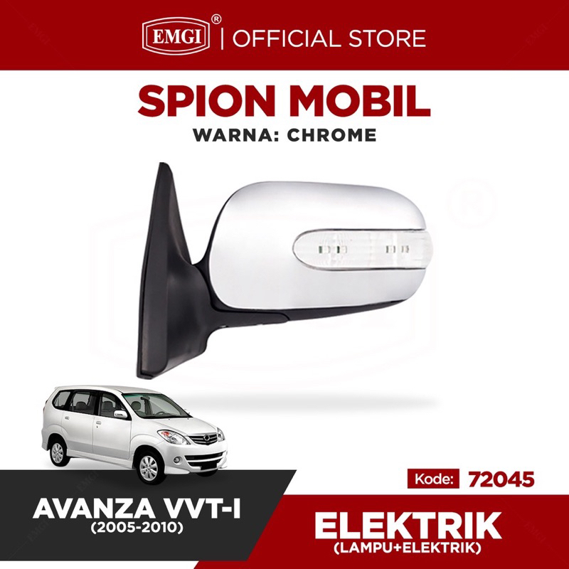 SPION MOBIL EMGI AVANZA XENIA NEW LAMA 2004 2009 2011 ELEKTRIK LAMPU CHROME