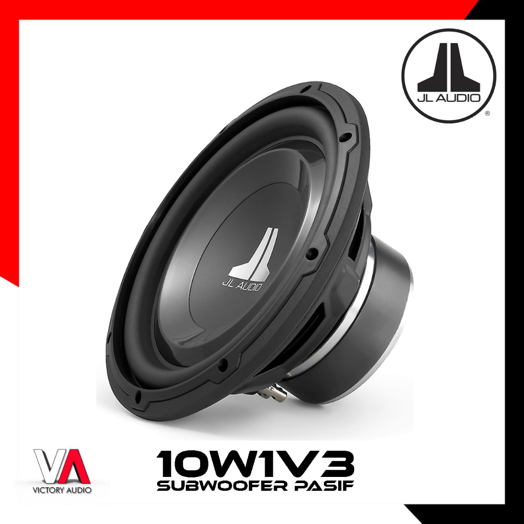 Subwoofer Pasif 10 Inch JL AUDIO 10W1V3 10 Inch W1 V3 Single Voice Coil SVC 300 Watt RMS Power Polypropylene Cone with Nitrile-butylene Rubber Surround
