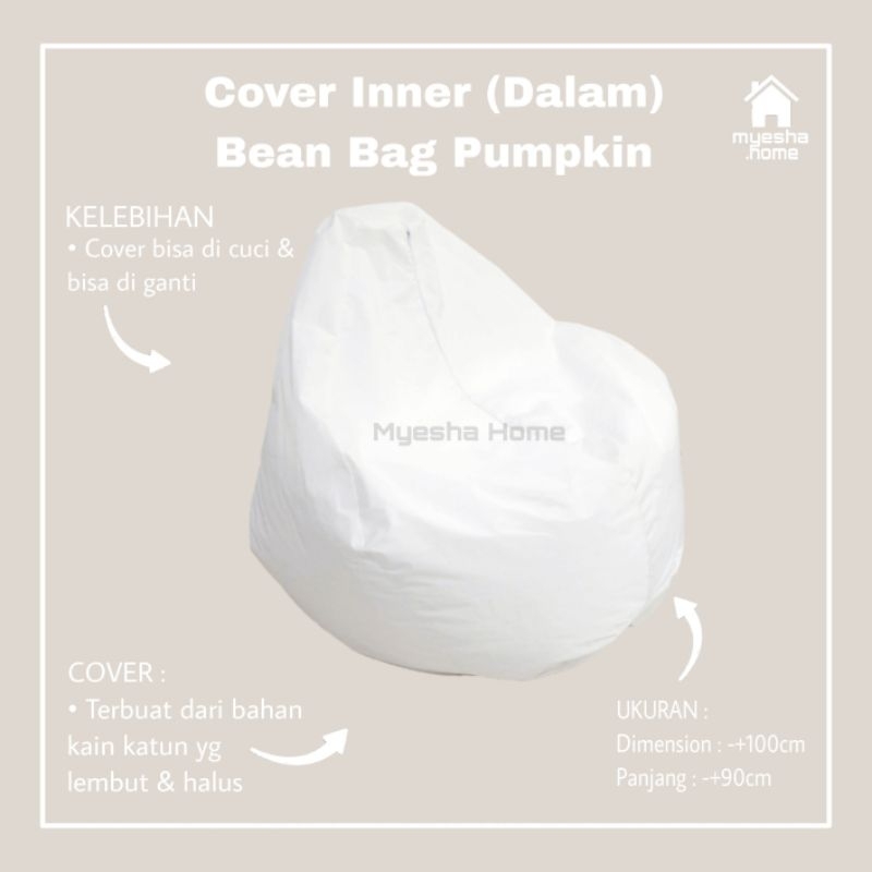 Cover Inner Bean Bag Pumpkin / Sarung Dalam Bean Bag Pumpkin