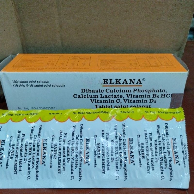 Elkana tablet / vitamin kalsium / multivitamin ibu hamil