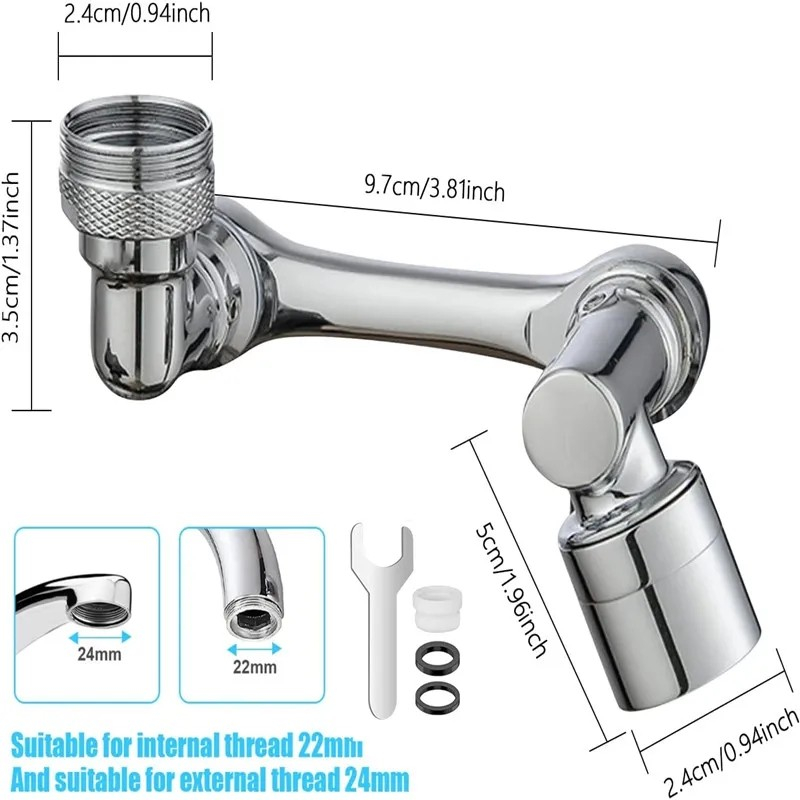 Extender Faucet Rotation 2 Mode Sambungan Kran Wastafel Rotary REF2