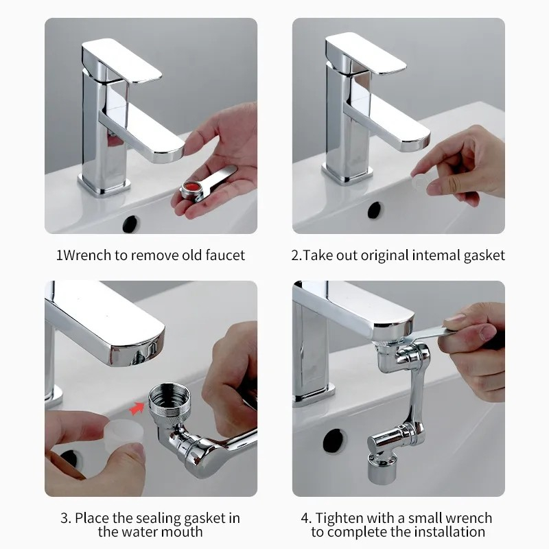 Extender Faucet Rotation 2 Mode Sambungan Kran Wastafel Rotary REF2