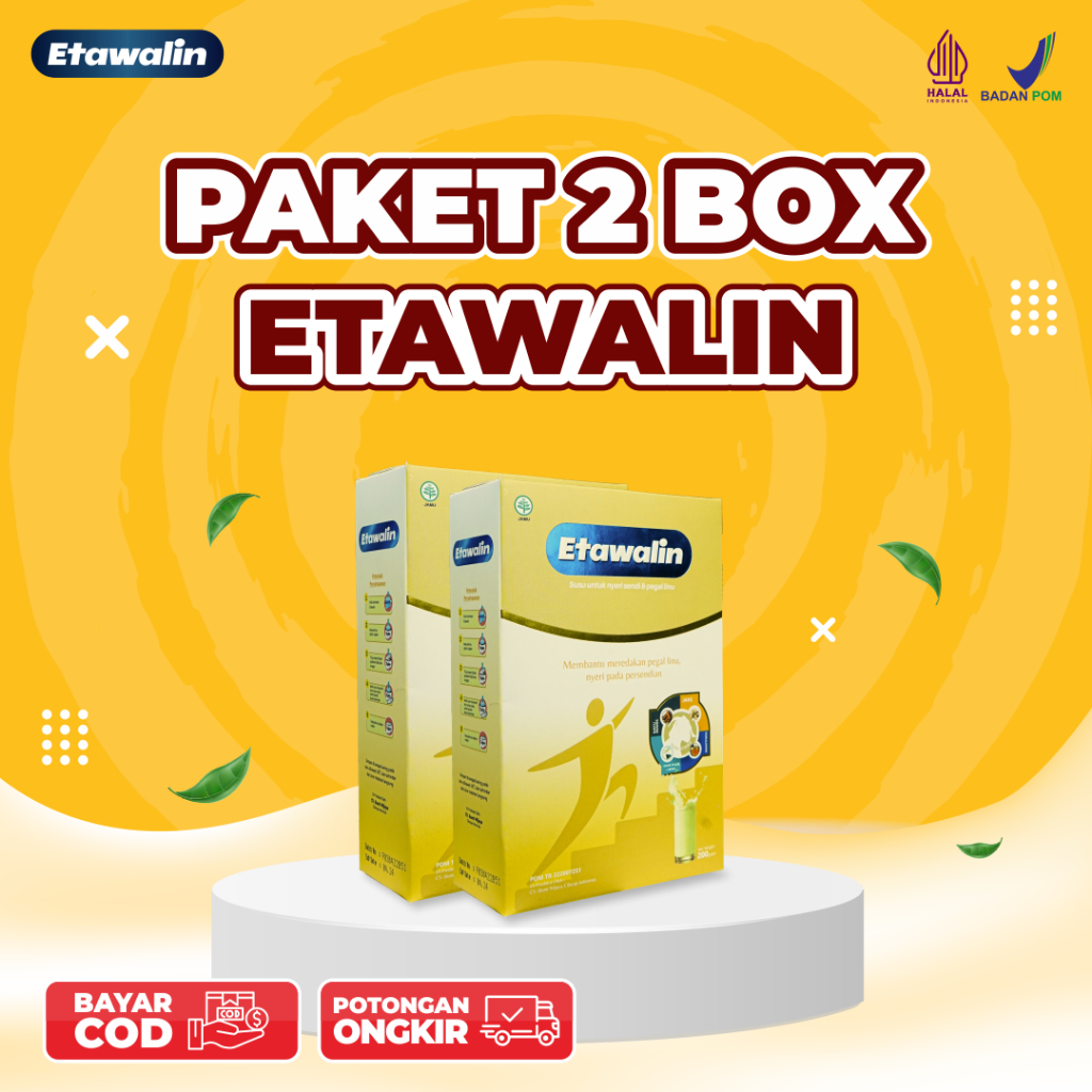 

PAKET BUNDLING 2 BOX ETAWALIN Susu Bubuk Etawalin Atasi Nyeri Sendi Tulang Reumatik Asam Urat