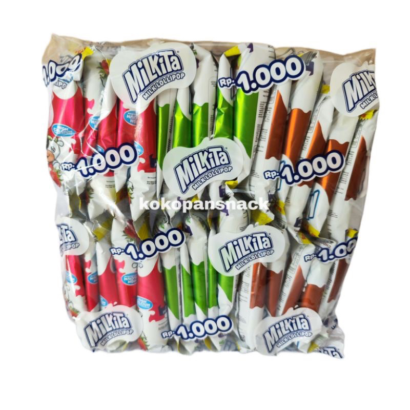 

PERMEN MILKITA LOLY ISI 30pcs STROBERI/COKLAT/MELON