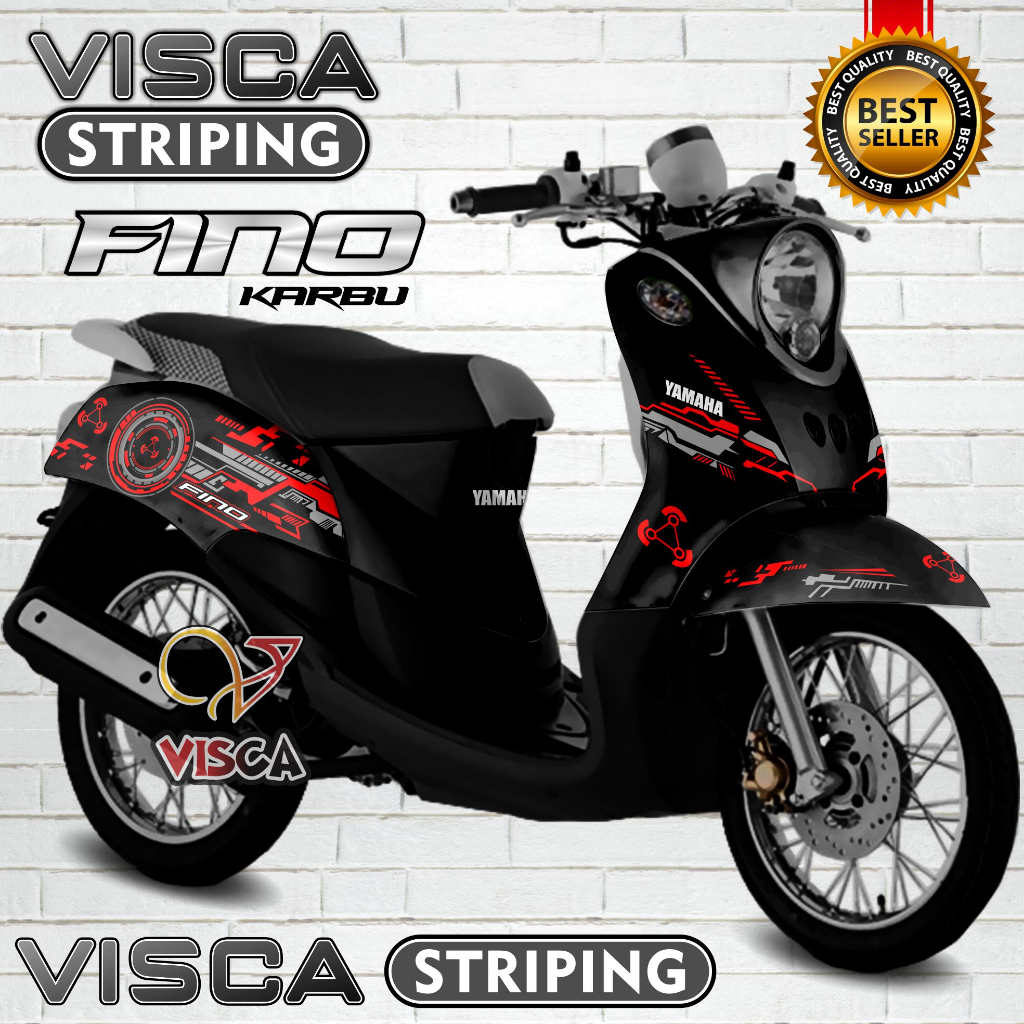 Decal Fino Karbu Full Body - Stiker Fino Karbu Keren - Striping Fino Karbu Variasi - Decal Hologram 