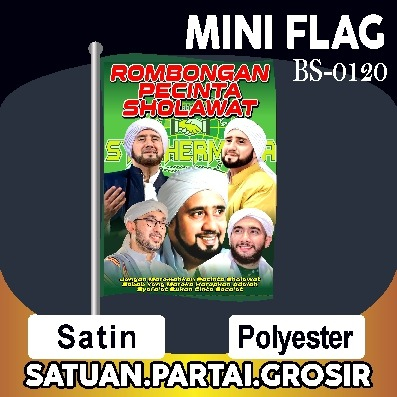 Mini Flag Syekhermania Rombongan Pecinta Sholawat / Cetak Mini Flag