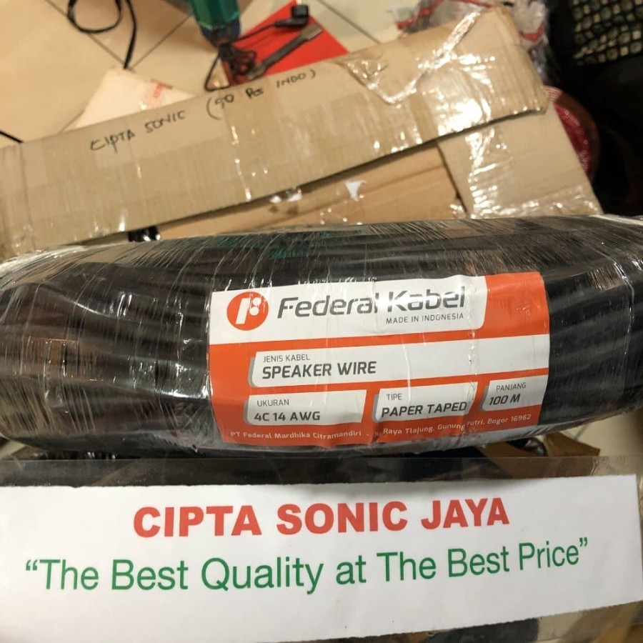 (JUAL ECERAN) kabel speaker federal kabel isi 4 x 2.5 tipe 4C 14 AWG / 4C14AWG / 4C 14AWG