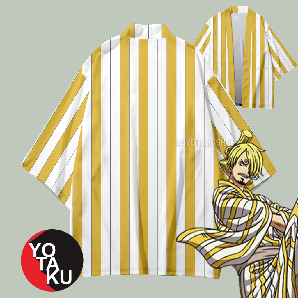 Haori Cardigan Anime One Piece Sanji Wano Kostum Cosplay Jepang YOTAKUSHOP