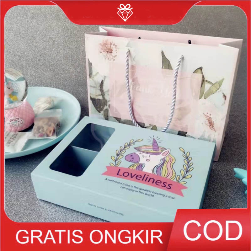 

Unicorn Box - Kotak Kado Hampers - Giftbox Souvenir Kue MoonCake elegant GB025