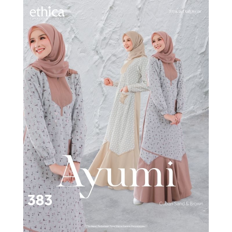 Gamis Ethica Ayumi 383 Cuba Sand dan Brown