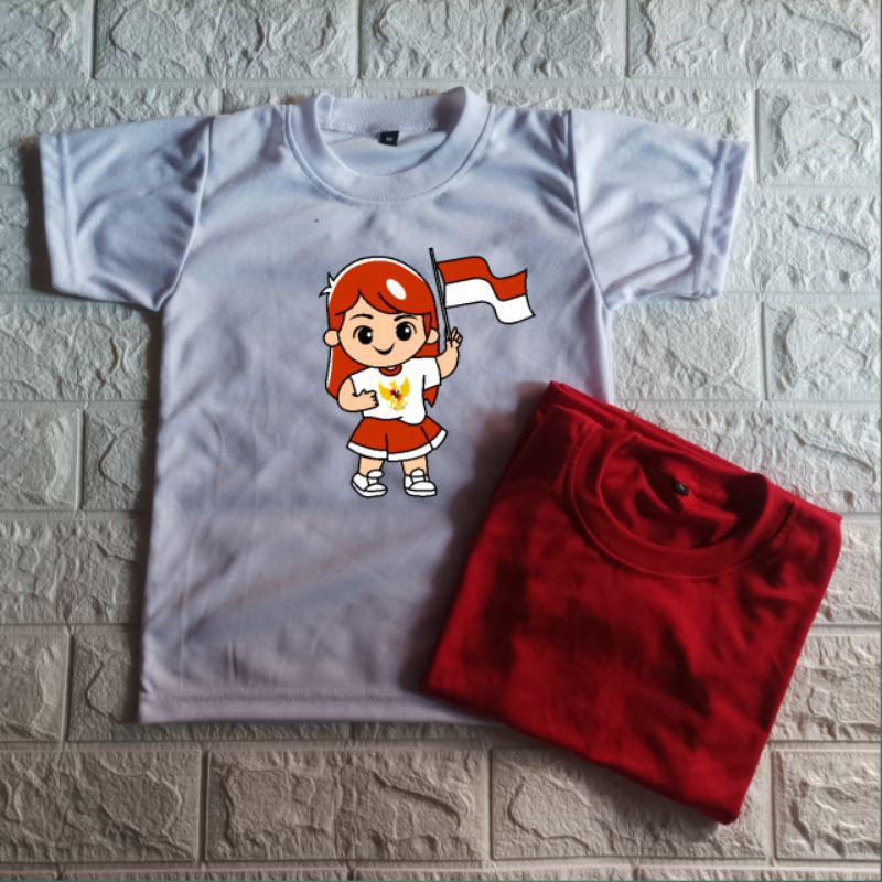 KAOS KEMERDEKAAN ANAK/KAOS MERAH PUTIH/KAOS 17 AGUSTUS