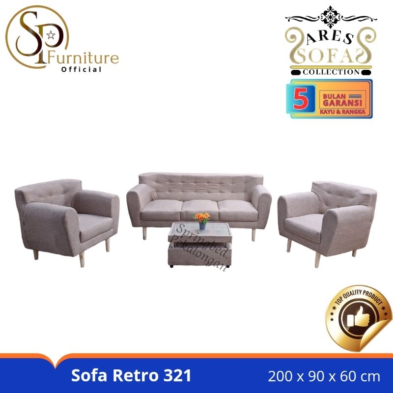 Sofa Retro 221 Modern Minimalis  TERLARIS TERMURAH Cirebon Tegal Pekalongan Bandung Tasikmalaya Indr