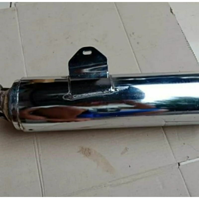 knalpot ninja 250 karbu model chrome original kawasaki