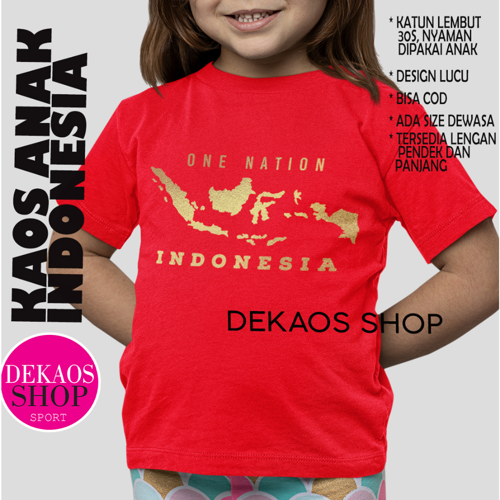 BAJU MERAH PUTIH ANAK / KAOS 17 AGUSTUS 2023 ANAK / KAOS 17 AGUSTUS ANAK / BAJU 17 AGUSTUS / KAOS ME