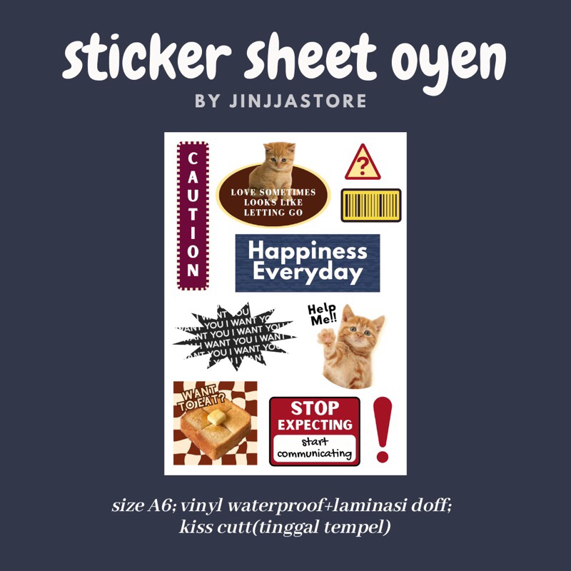 

sticker sheet oyen by jinjjastore