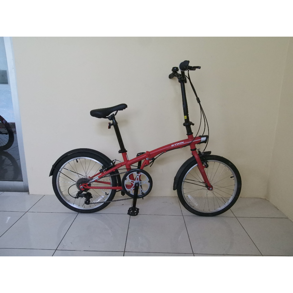 Btwin Sepeda Lipat 20 Inch TILT 120 Merah