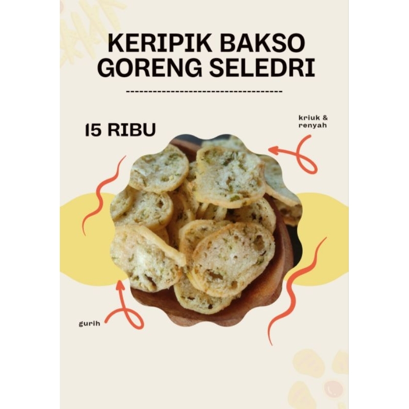 

BASRENG keripik Bakso Goreng Renyah Seledri