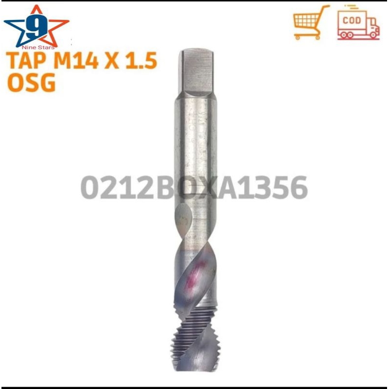 Tap M14x1.5 spiral tap baut 19 OSG bukan Yamawa