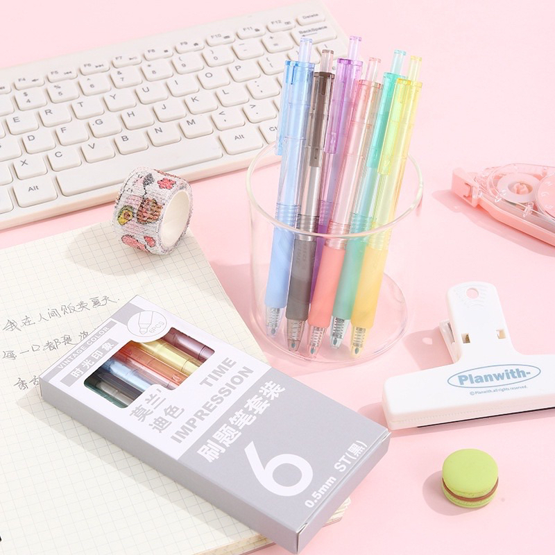 

PULPEN GEL MEKANIK KAWAII ISI 6 PCS (Warna Random)